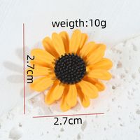 Cute Modern Style Sunflower Alloy Women's Brooches 1 Piece main image 2