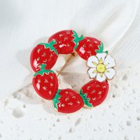 Cute Lady Sweet Flower Strawberry Alloy Women's Brooches 1 Piece main image 3
