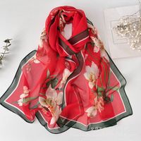 Women's Vacation Color Block Floral Polyester Silk Scarves sku image 54