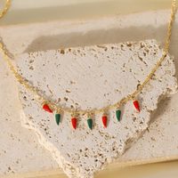 Wholesale IG Style Bohemian Modern Style Chili Copper 14K Gold Plated Pendant Necklace main image 6