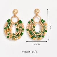1 Pair Simple Style Classic Style Color Block Patchwork Iron Drop Earrings main image 7