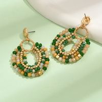 1 Pair Simple Style Classic Style Color Block Patchwork Iron Drop Earrings main image 6