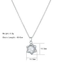 Wholesale Elegant Lady Star 304 Stainless Steel Copper Hollow Out Inlay 18K Gold Plated K Gold Plated Zircon Pendant Necklace main image 2