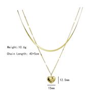 304 Stainless Steel 18K Gold Plated IG Style Fairy Style Elegant Heart Shape Pendant Necklace main image 2