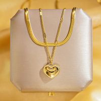 304 Stainless Steel 18K Gold Plated IG Style Fairy Style Elegant Heart Shape Pendant Necklace main image 1
