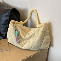 Women's Medium Pu Leather Lingge Basic Classic Style Square Zipper Tote Bag main image 6