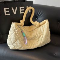 Women's Medium Pu Leather Lingge Basic Classic Style Square Zipper Tote Bag main image 5