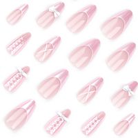Princess Sweet Bow Knot ABS Wear Manicure A Pack Of 24 main image 5