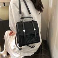 One Size Waterproof 11 Inch Solid Color Travel Street Women's Backpack sku image 1