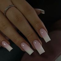 Cute Solid Color Gradient Color ABS Wear Manicure A Pack Of 24 sku image 1