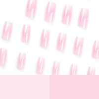 Süß Einfarbig Farbverlauf ABS Maniküre Tragen Eine Packung Mit 24 main image 3