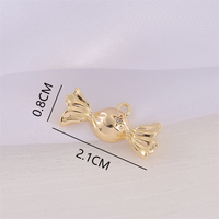 1 Piece 8 * 21mm Copper Zircon 18K Gold Plated Candy Polished Pendant main image 2