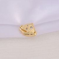 1 Piece 12 * 15mm Copper Zircon 18K Gold Plated Planet Polished Pendant main image 5