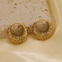 1 Pair Elegant Lady Streetwear Geometric Copper 14K Gold Plated Hoop Earrings main image 1