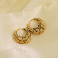 1 Pair Elegant Lady Streetwear Geometric Copper 14K Gold Plated Hoop Earrings main image 4
