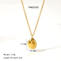 304 Stainless Steel 18K Gold Plated IG Style Classic Style Polishing Plating Irregular Solid Color Earrings Necklace main image 2