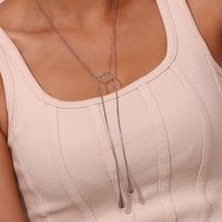 304 Stainless Steel 18K Gold Plated IG Style Retro Simple Style Solid Color Pendant Necklace main image 7
