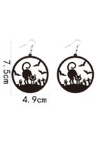 1 Pair Gothic Cool Style Cat Spider Bat Arylic Drop Earrings main image 4