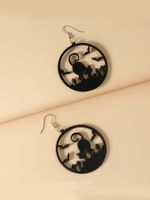 1 Pair Gothic Cool Style Cat Spider Bat Arylic Drop Earrings main image 5