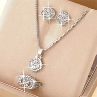 Elegant Shiny Geometric Artificial Diamond Alloy Wholesale Jewelry Set main image 5