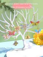 1 Piece Romantic Sweet Bee Dragonfly Butterfly Three-dimensional Alloy Resin Gold Plated Drop Earrings main image 1