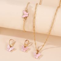 Elegant Shiny Butterfly Acrylic Alloy Wholesale Jewelry Set main image 5