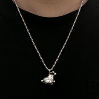 Punk Doll Heart Shape 201 Stainless Steel Alloy Unisex Pendant Necklace main image 4