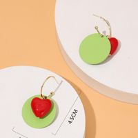 1 Pair Casual Vacation Pastoral Heart Shape Synthetic Resin Alloy Drop Earrings main image 2
