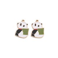 10 Pcs/package Cute Panda Alloy Enamel Jewelry Accessories sku image 1