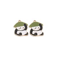 10 Pcs/package Cute Panda Alloy Enamel Jewelry Accessories sku image 2