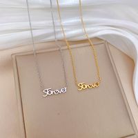 Titanium Steel Sweet Simple Style Letter Necklace main image 1