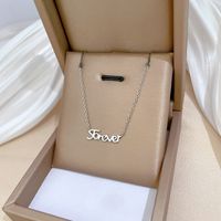 Titanium Steel Sweet Simple Style Letter Necklace main image 6