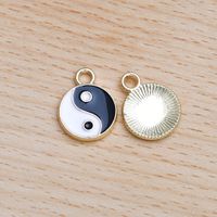 10 Pcs/package Chinoiserie Simple Style Tai Chi Alloy Enamel Jewelry Accessories sku image 1
