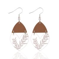 1 Pair Casual Cute Simple Style Leaves Heart Shape Transparent Arylic Drop Earrings main image 5