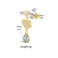 1 Piece Glam Shiny Star Bow Knot Plating Inlay 316 Stainless Steel  Copper Rhinestones Glass Zircon Gold Plated Cartilage Earrings sku image 3