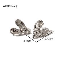 1 Pair Simple Style Classic Style Heart Shape Heart 304 Stainless Steel Ear Studs main image 7