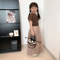 Women's Pu Leather Solid Color Vintage Style Classic Style Sewing Thread String Handbag sku image 1