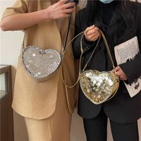 Women's Small Sequin Solid Color Elegant Vintage Style Sequins Lock Clasp Evening Bag main image 5