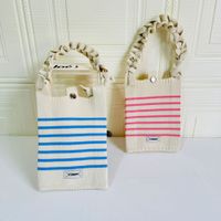 Women's Mini Polyester Stripe Basic Vintage Style Magnetic Buckle Crossbody Bag main image video