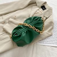 Women's Medium Pu Leather Solid Color Streetwear Cloud Shape Lock Clasp Underarm Bag main image 6