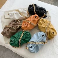 Women's Medium Pu Leather Solid Color Streetwear Cloud Shape Lock Clasp Underarm Bag main image 1