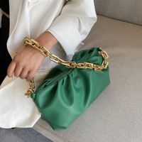 Women's Medium Pu Leather Solid Color Streetwear Cloud Shape Lock Clasp Underarm Bag main image 8
