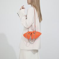 Women's Medium Pu Leather Solid Color Streetwear Dumpling Shape String Crossbody Bag main image 3