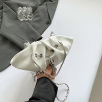 Women's Medium Pu Leather Solid Color Streetwear Dumpling Shape String Crossbody Bag sku image 3