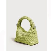 Women's Small Braid Solid Color Streetwear Weave Pillow Shape Magnetic Buckle Handbag sku image 8