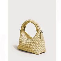 Women's Small Braid Solid Color Streetwear Weave Pillow Shape Magnetic Buckle Handbag sku image 9