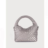 Women's Small Braid Solid Color Streetwear Weave Pillow Shape Magnetic Buckle Handbag sku image 11