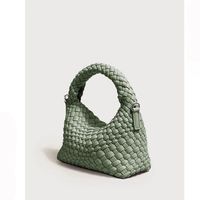 Women's Small Braid Solid Color Streetwear Weave Pillow Shape Magnetic Buckle Handbag sku image 12