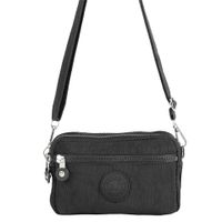 Women's Medium Nylon Solid Color Basic Classic Style Zipper Crossbody Bag sku image 2