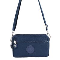 Women's Medium Nylon Solid Color Basic Classic Style Zipper Crossbody Bag sku image 3